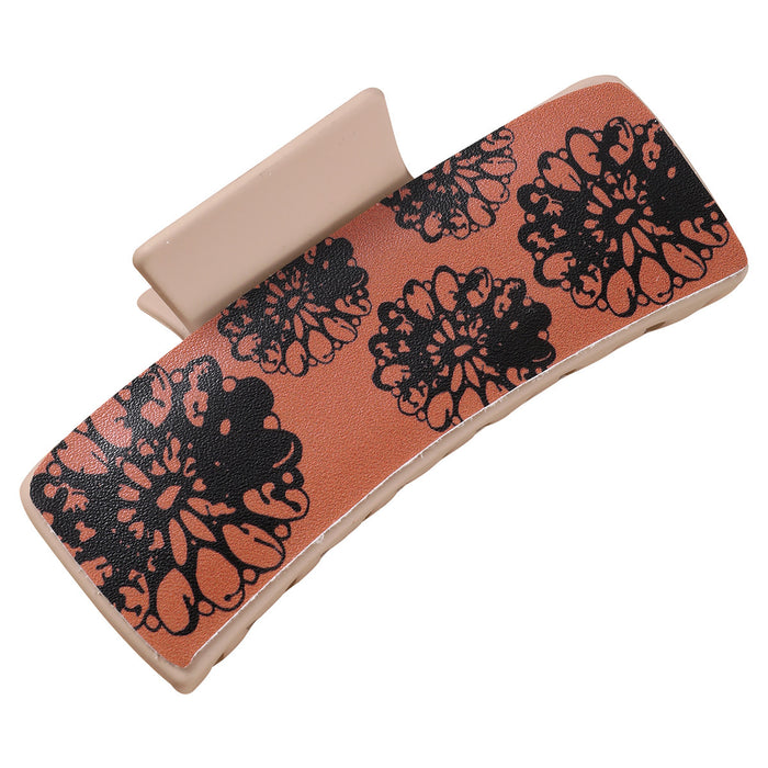 Wholesale Red Black Five flower square Hair Clips