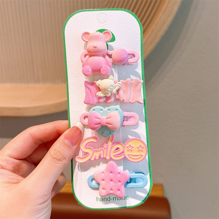 Wholesale Cartoon Children Cute Bear Resin Hair Clip JDC-HC-QiY010