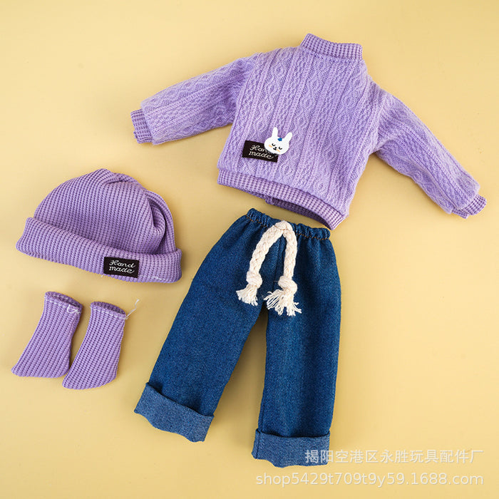 Wholesale Sweater doll change clothes 12 inch pants hat socks