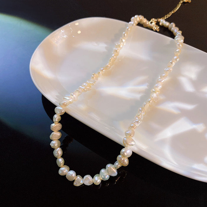 Wholesale Pearl necklace women's new irregular pearl necklace elegant temperament sweet collarbone chain
