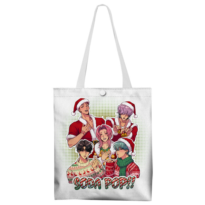 Wholesale KPOP Christmas Cartoon Merchandise Canvas Shoulder Bag
