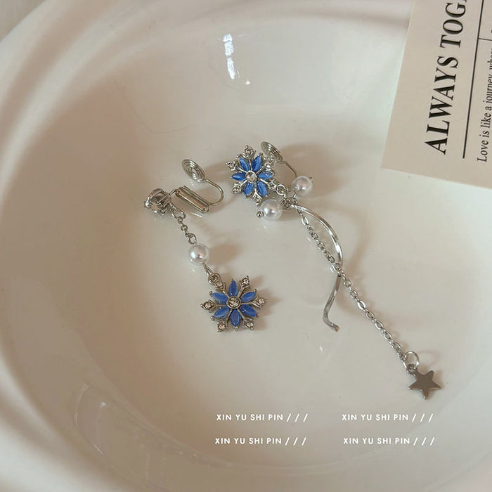 Wholesale New asymmetrical tassel earrings with niche and personalized design, high-end and versatile earrings