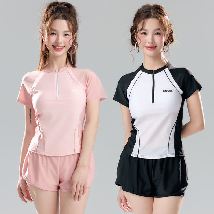 Wholesale Wholesale of women's two-piece polyester swimsuits with separate swimsuits