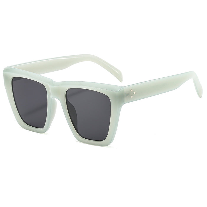 Wholesale New Fashionable Large Frame Sunglasses, Personalized Rice Nail Sunglasses, Trendy UV Resistant Sunglasses