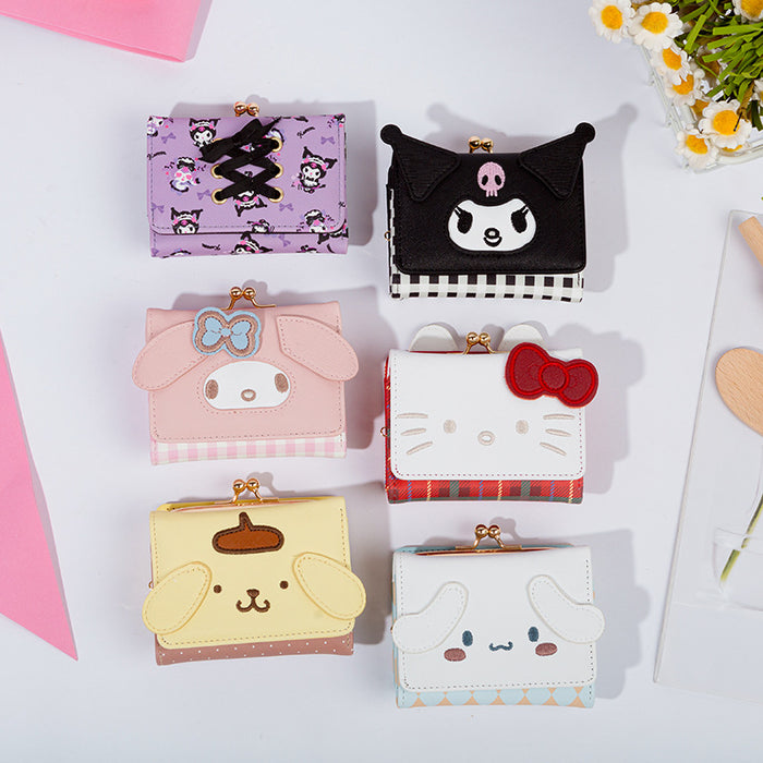 Wholesale Cute PU Leather Zipper Buckle Wallet