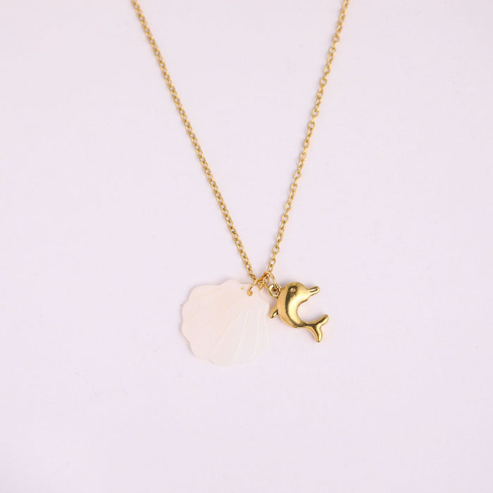 Wholesale Necklace Conch Pendant Shell DIY Necklace Stainless Steel Gold Plated