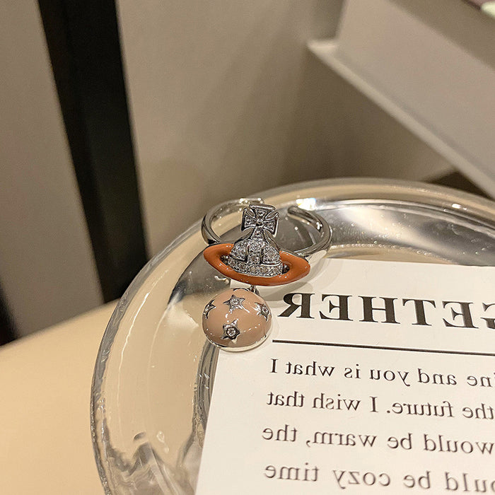 Wholesale European and American fashionable open mouth ring versatile, niche design, high-end and personalized temperament ring