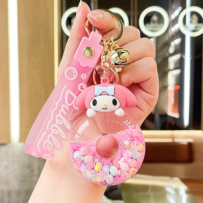 Wholesale Acrylic Cartoon Doll Quicksand Bottle Keychain JDC-KC-Benxin004