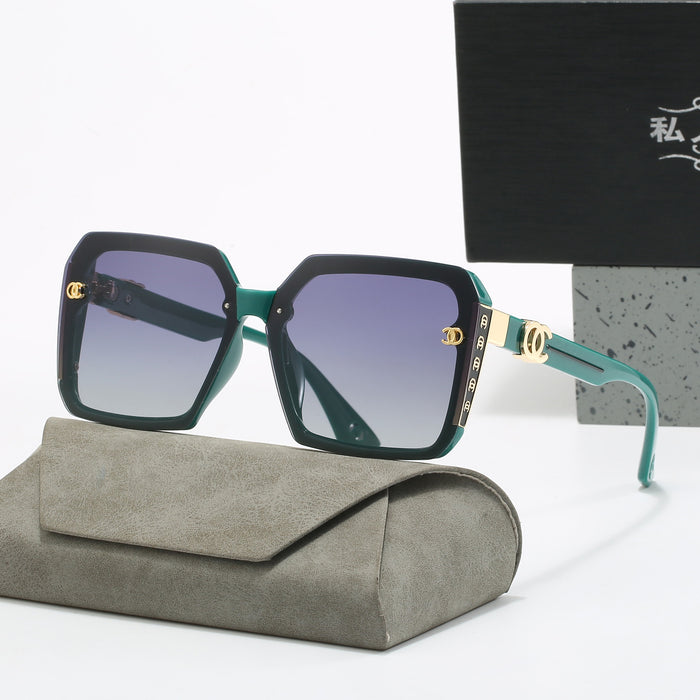Wholesale UV resistant square frame round face sunglasses with a high-end feel