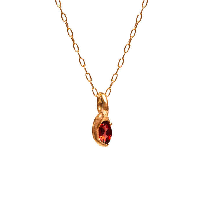 Wholesale Birthstone Zircon Pendant Necklace Clavicle Chain Gold plated