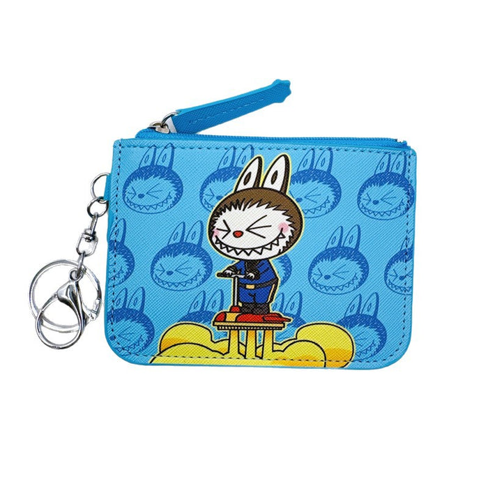 Wholesale 3pcs Cartoon forest elf card holder coin purse integrated with keychain pendant small elf card holder coin purse loose wallet