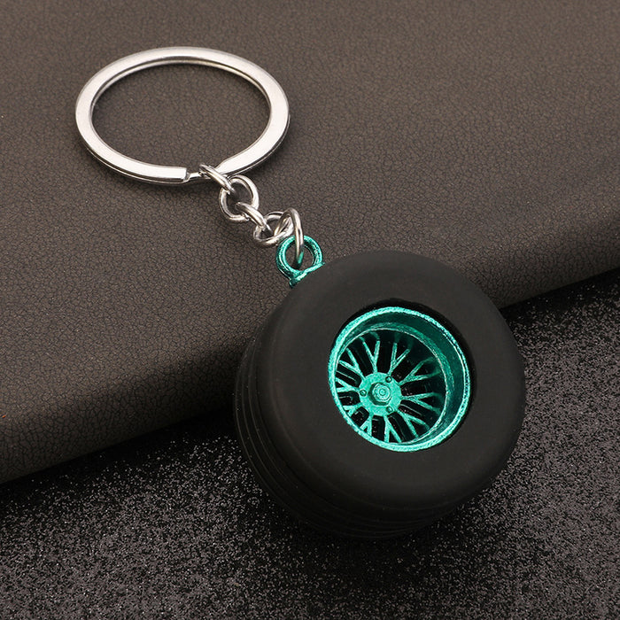 Wholesale  PVC soft rubber car tire keychain pendant silicone key chain