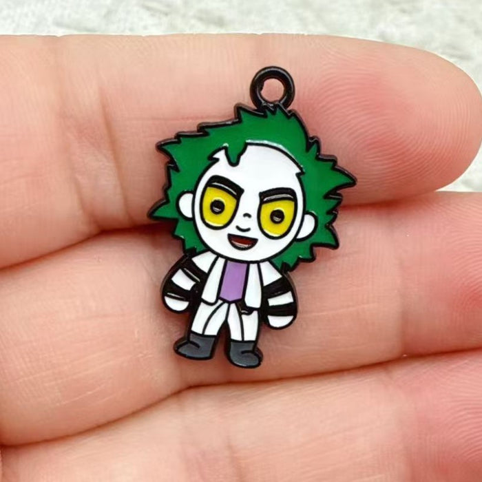 Wholesale 10pcs  Series Monster DIY Alloy Drip Pendant Keychain Earrings Bag Charm