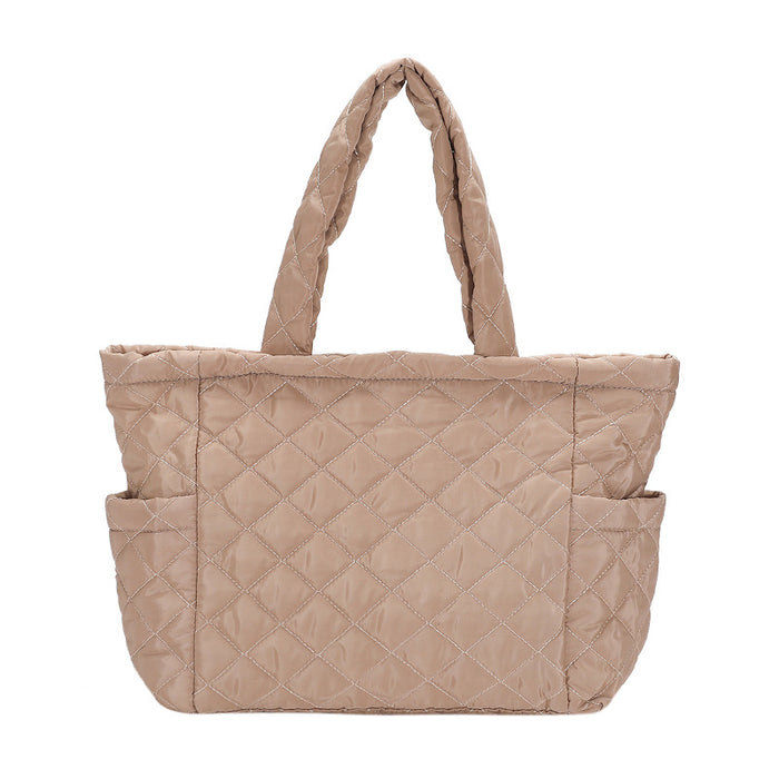 Wholesale Diamond Quilted Hand-held Tote Bag Nylon JDC-SD-PuHui003