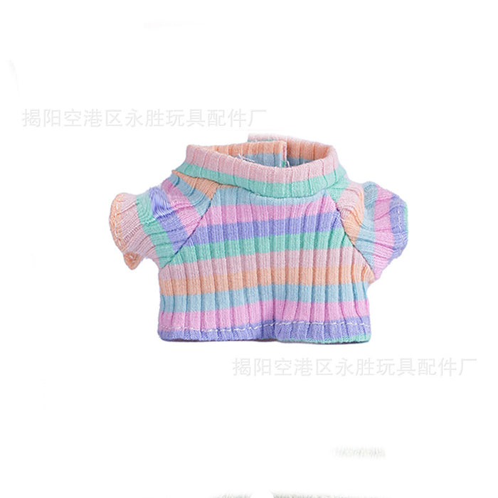 Wholesale 6pcs/set Only Clothes Are Suitable for Vinyl Dolls,  Plush Dolls and Other Wearable Wool Clothes to Change Clothes