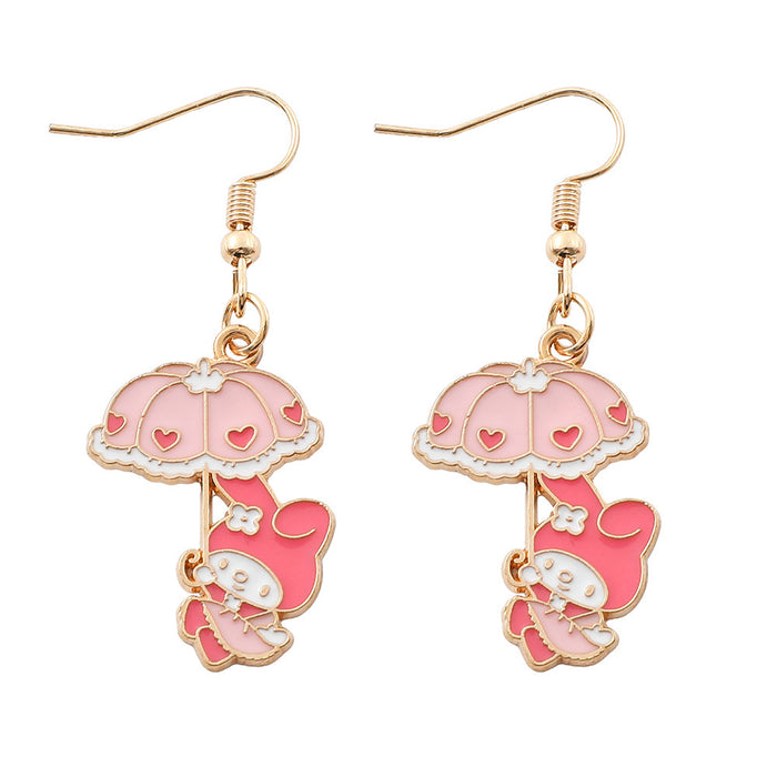 Wholesale Sanrio Cartoon Earrings Cute KT Earrings Student Girl Alloy Oil Drop Earrings Jewelry JDC-ES-BS001