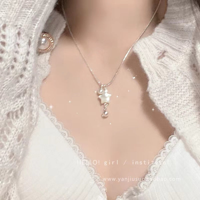 Wholesale Shell star pendant necklace, light luxury, niche, high-end, collarbone chain accessory
