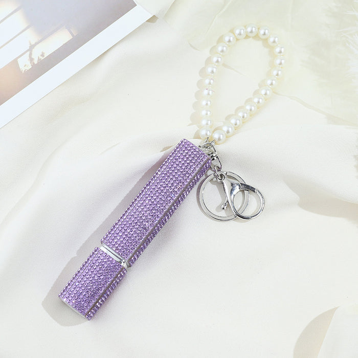 Wholesale Plastic Diamond 10ML Perfume Bottle Keychain JDC-KC-ZY028