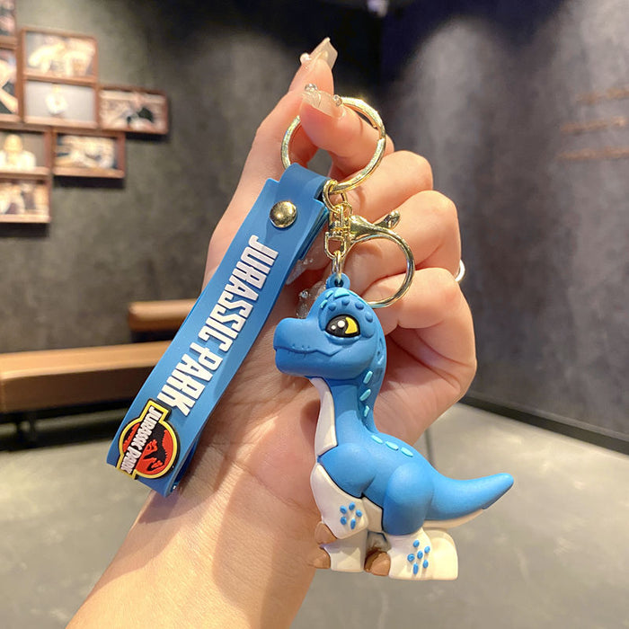 Wholesale Trendy Dinosaur Keychain Toy Metal Cartoon T-Rex Charm MOQ≥3