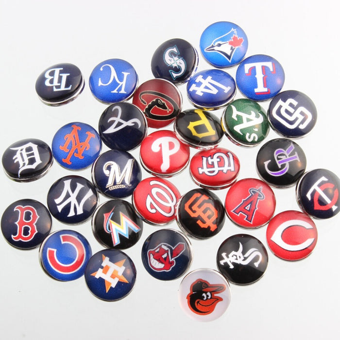 Wholesale 10 pairs/ pack 18mm Ice Hockey Team Button