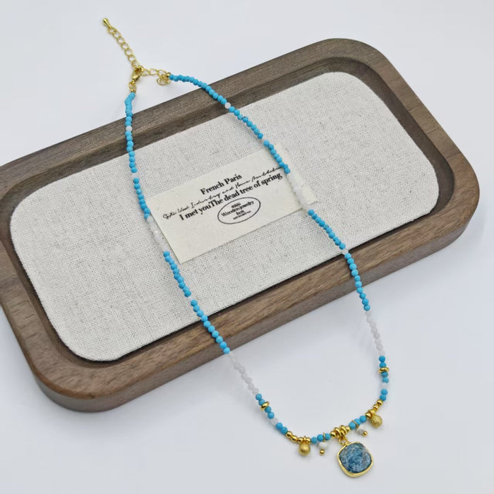 Wholesale Natural handmade bead necklace without fading collarbone chain