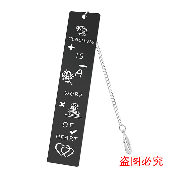 Wholesale Stainless Steel Teacher's Day Bookmark JDC-BM-GangG001