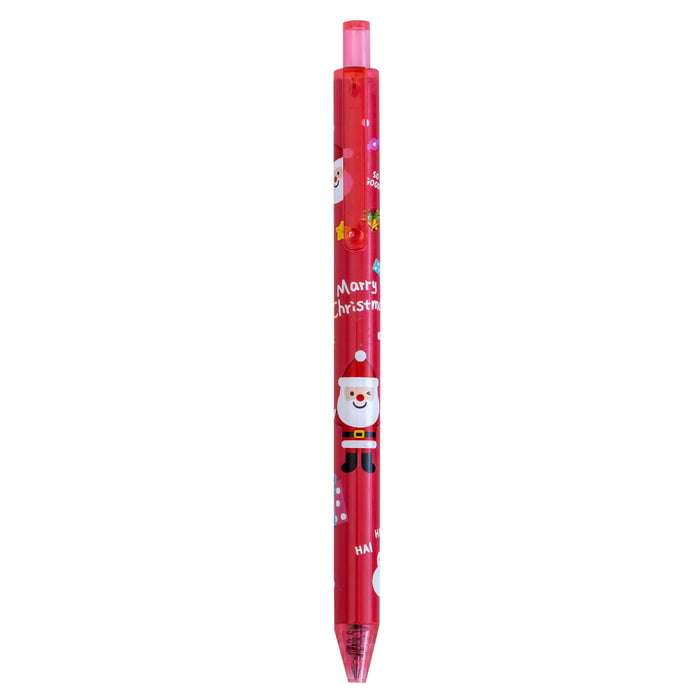 Wholesale Christmas cartoon push gel pen student stationery black push creative signature pen