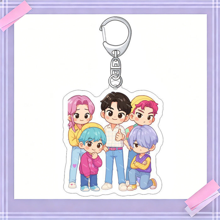 Wholesale 10pcs/set K-POP anime merchandise acrylic keychains and pendants