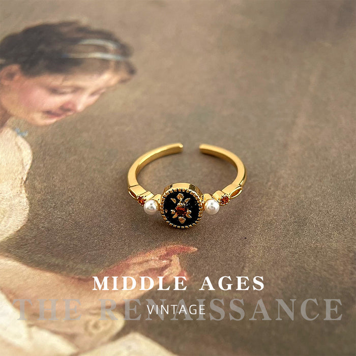 Wholesale Mid ancient art retro ring with adjustable opening