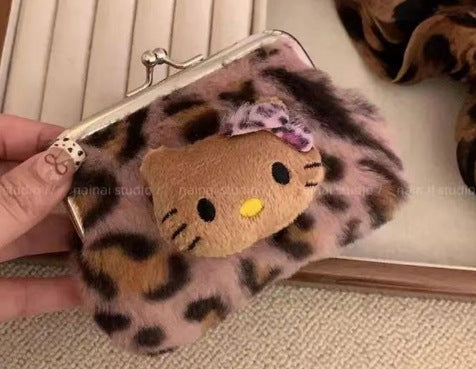 Wholesale Print Coin Purse Plush Storage Bag