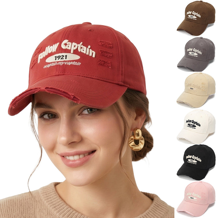 Wholesale Trendy Vintage Distressed Baseball Cap with Embroidery Lettering