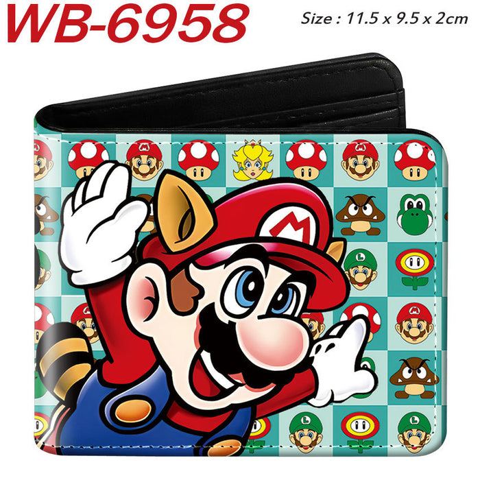 Wholesale Anime Cartoon Print PU Leather Bi Fold Wallet Street Fashion Unisex Student Wallets Waterproof Full Color Design Fashion Accessory Resale