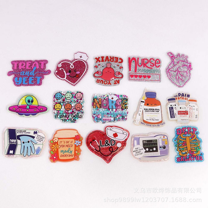 Wholesale Cartoon Organ Acrylic Pin DIY Patch Accessories JDC-FK-OuYie011