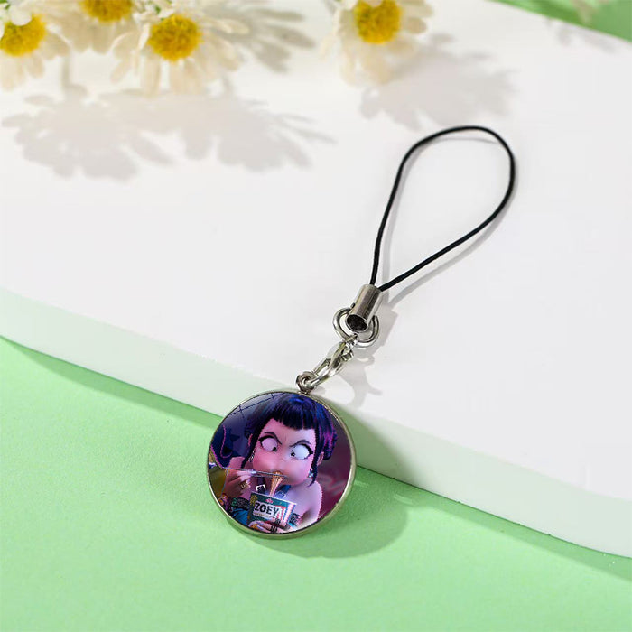 Wholesale K-pop anime crystal phone charm Keychains