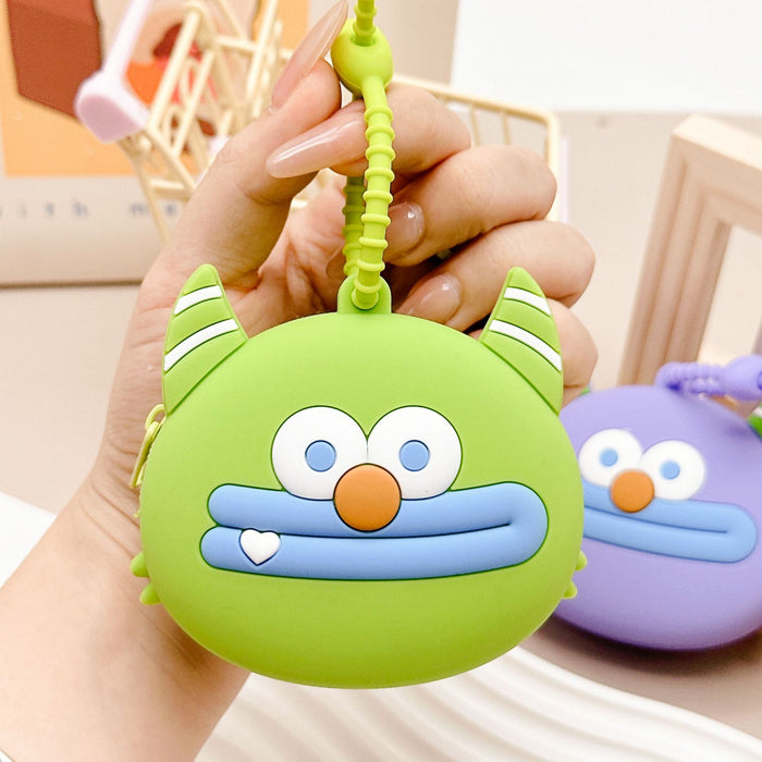 Wholesale  Coin Purse Silicone Keychain Cute Cartoon Doll Student Bag Decorative Pendant