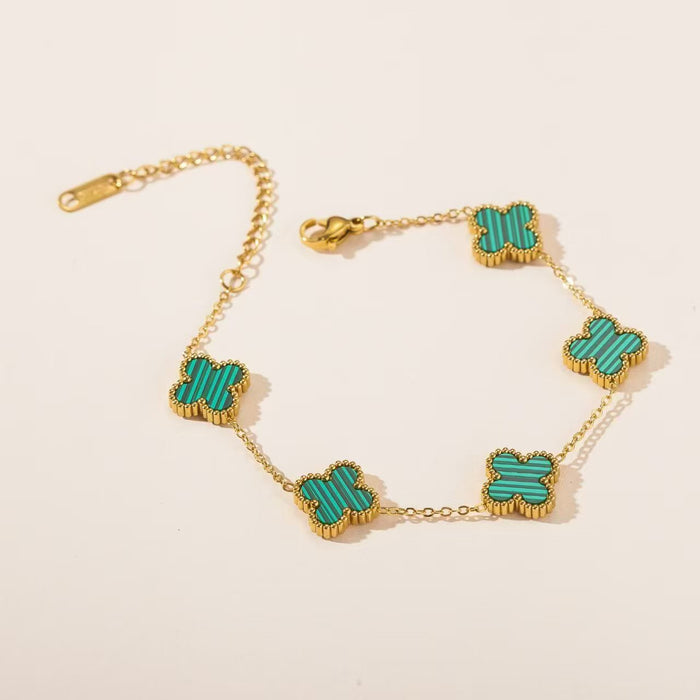 Wholesale Four-leaf Clover Rose Gold Bracelet