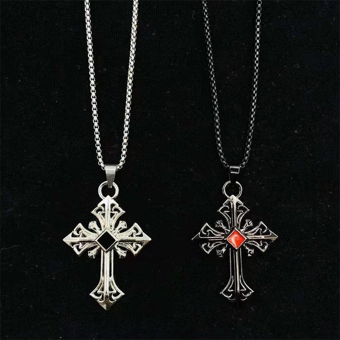 Wholesale Alloy Cross Pendant Men's Necklace JDC-NE-DanY004