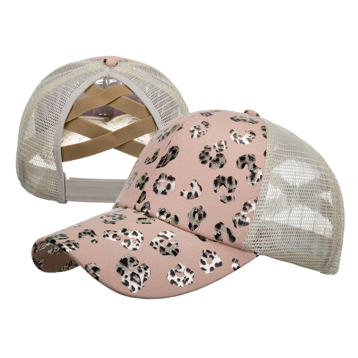 Wholesale Cotton Polyester Cross Ponytail Baseball Hats JDC-FH-ZhongMei001