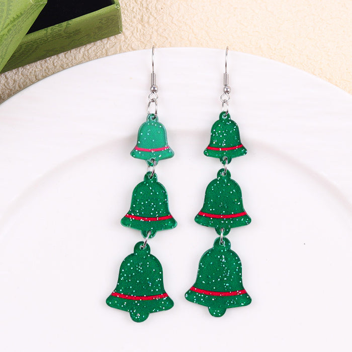 Wholesale Cross-border new Christmas earrings multi-color snowman Christmas tree acrylic earrings fashion earrings ear jewelry for women
