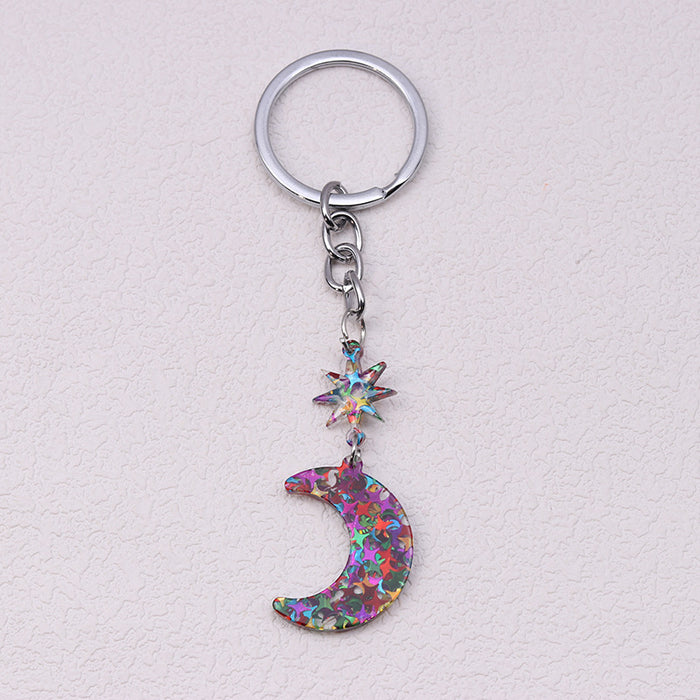 Wholesale Sun and Moon Acrylic Keychain JDC-KC-Duai003