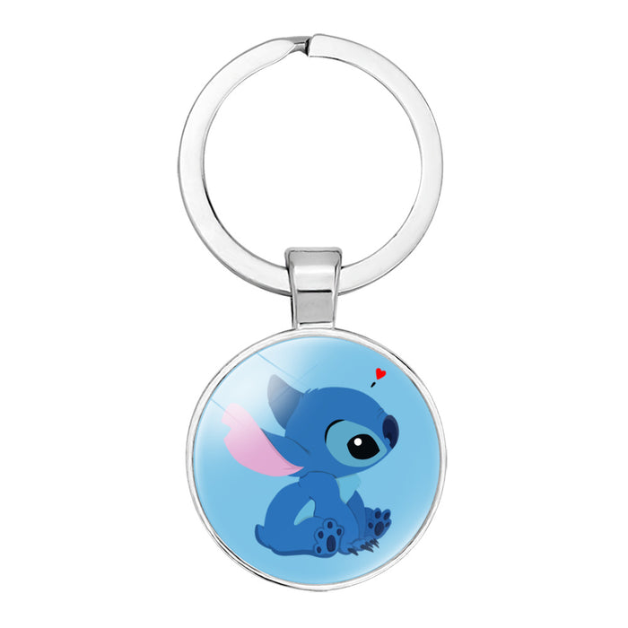 Wholesale Glass Alloy Time Stone Cartoon Keychain JDC-KC-NingX009