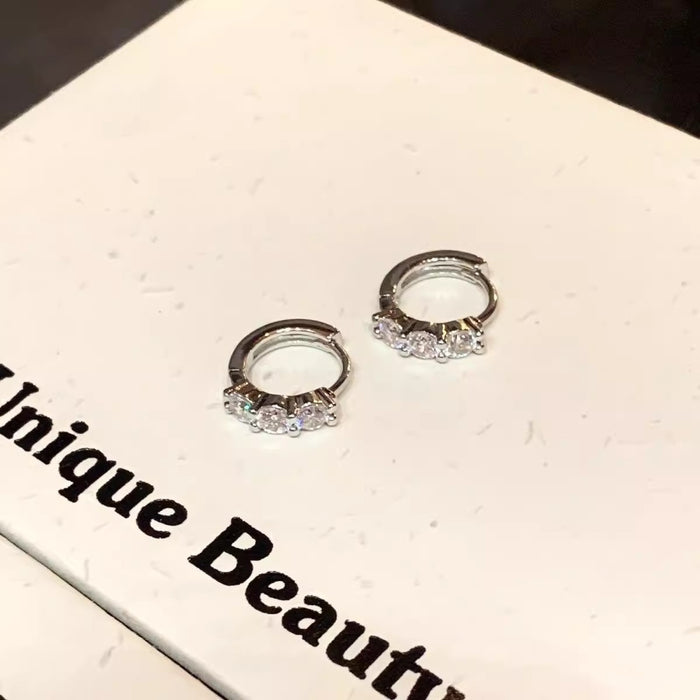 Wholesale Double Ear Holes Colorful   Niche Ring Earrings