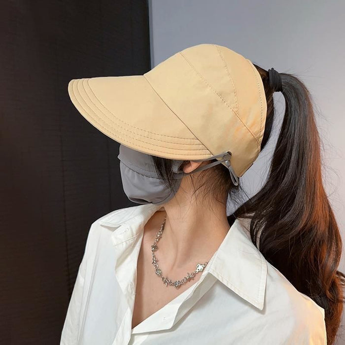 Wholesale Summer new horsetail sunscreen cap all-match breathable quick-drying cap empty sun fisherman hat
