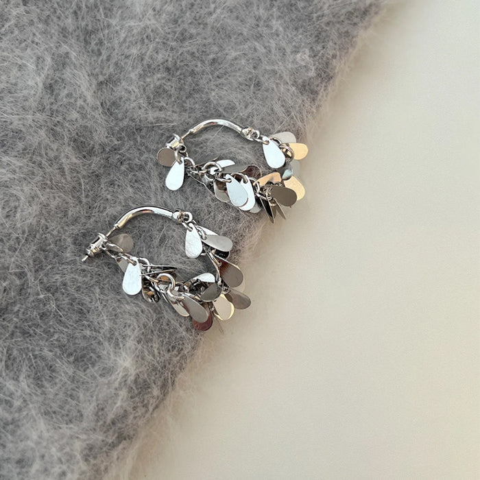 Wholesale Small niche design sequin long ear line light luxury exquisite high-end feeling earrings