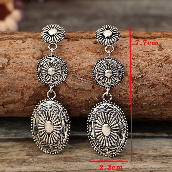Wholesale New retro pumpkin patterned earrings