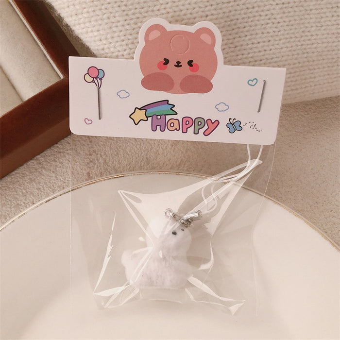 Wholesale Flocking Resin Bear Pendant Cute Pendant Bag Keychain Decorative Accessories