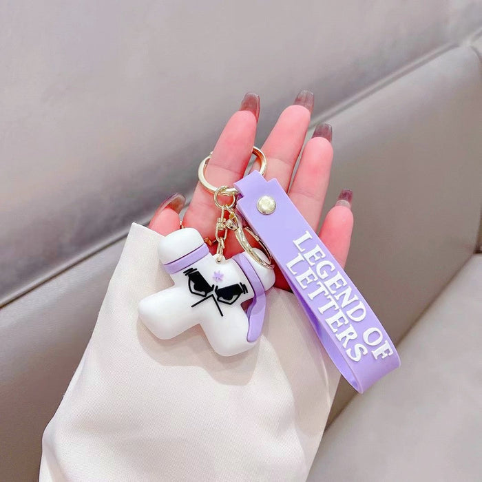 Wholesale PVC Alphabet Keychain JDC-KC-JBao002