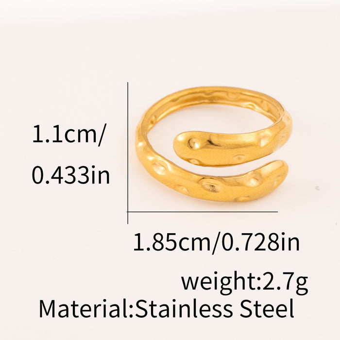 Wholesale A luxurious geometric stainless steel ring