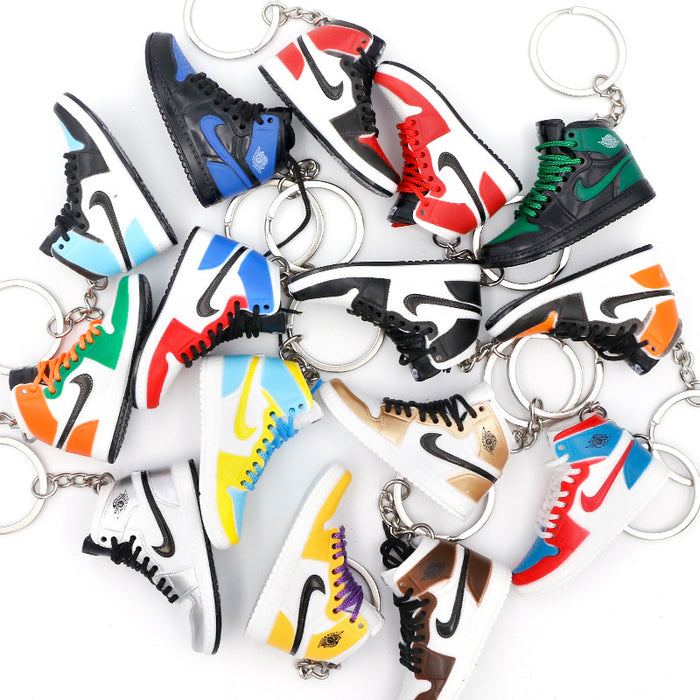 Wholesale PVC Mini Basketball Shoe Keychain JDC-KC-QLPing008