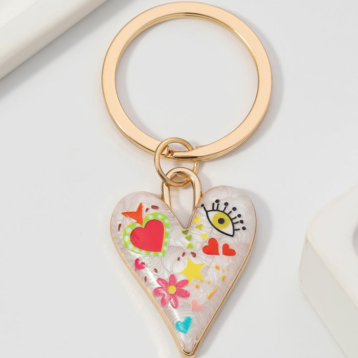 Wholesale Alloy Love Flower Keychain JDC-KC-RongRui065